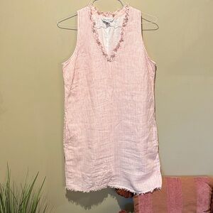 Tommy Bahama Pink Striped Asymmetrical Dress